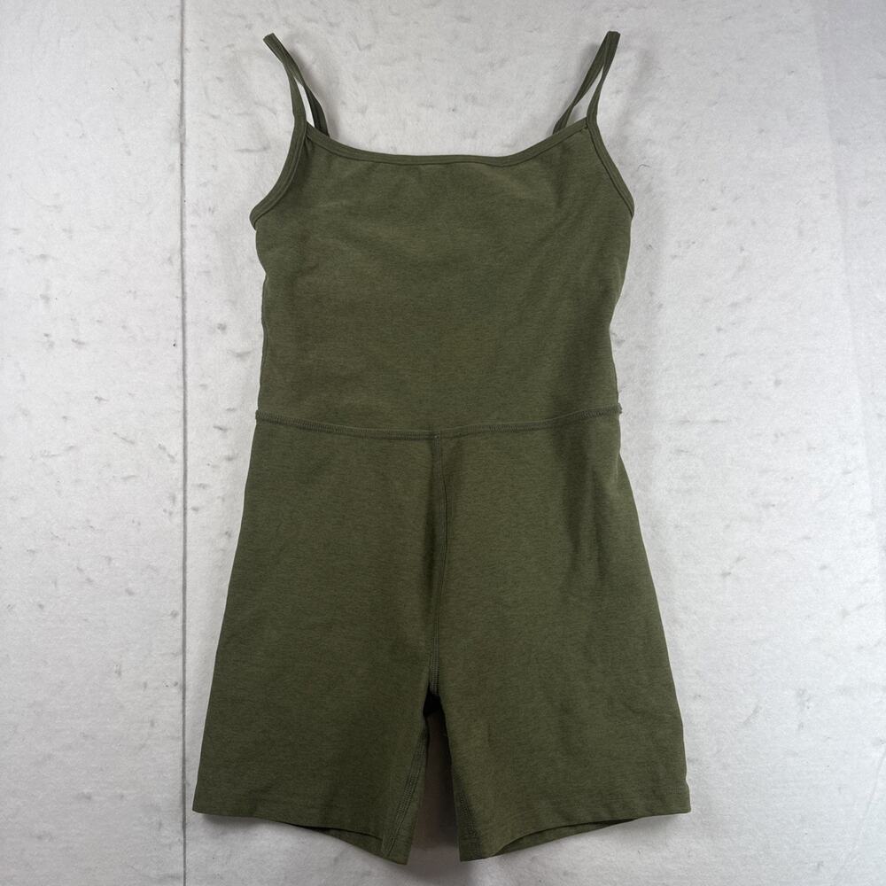 Beyond Yoga S Spacedye Keep Pace Biker Jumpsuit Moss Green Heather
